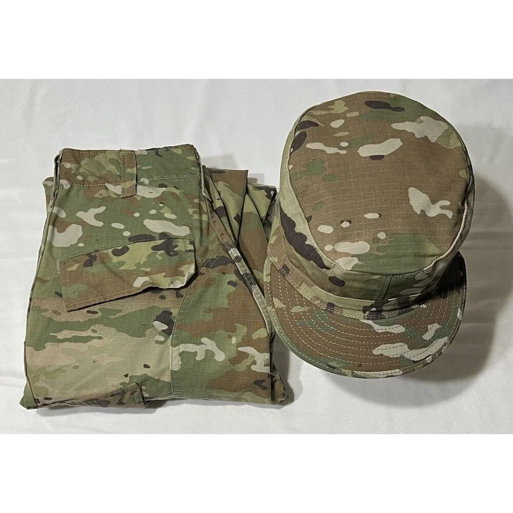 army Combat Uniform Hat  Pants hunting outdoor cargo Tactical Hiking Cosplay Z2